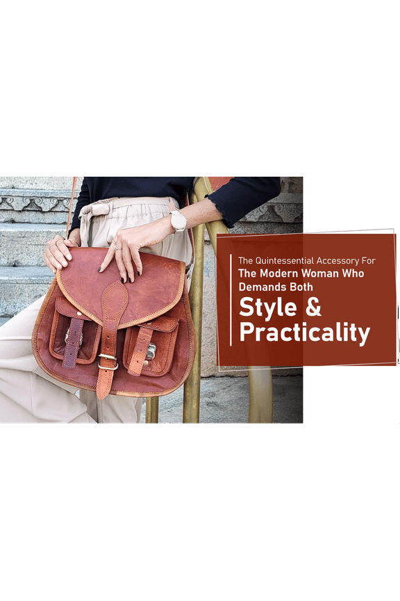 Firu Handmade Women Vintage Style Genuine Crossbody Leather, Brown