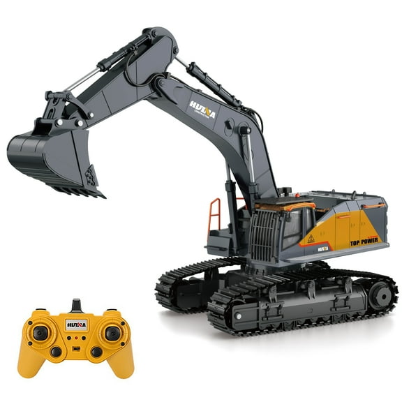 Fisca 1/14 Metal Shovel Remote Control Excavators Toys for Kids 6 Years Up, Child Remote Construction Vehicle Trucks