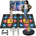 thumbnail image 1 of Fisca Double Dance Mat for Kid & Adult, Anti-Slip Wireless Musical Electronic Pad for TV & Projector Smart Camera & 2 Motion Controllers, Gift for Boys & Girls, 1 of 7