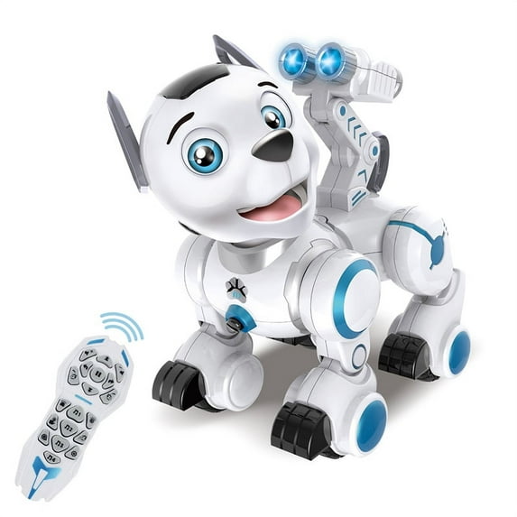 Fisca Interactive Remote Control Alive Robot Dogs Toys for Kids, Blink Patrol Electronic Pet Puppy for Toddlers