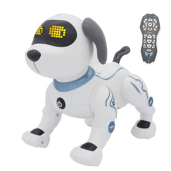 Fisca Remote Control Dog, RC Robotic Stunt Puppy Voice Control Toys Handstand Push-up Electronic Pets Dancing Programmable Robot with Sound for Kids Boys and Girls Age 6, 7, 8, 9, 10 Year Old Y101