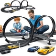 thumbnail image 1 of Fisca Slot Car Race Track Sets, 20ft Electric/Hand Shake Slot Car Track, Dual Race Track Race Cars Toy for Girls Boys Age 4-12, 1 of 7
