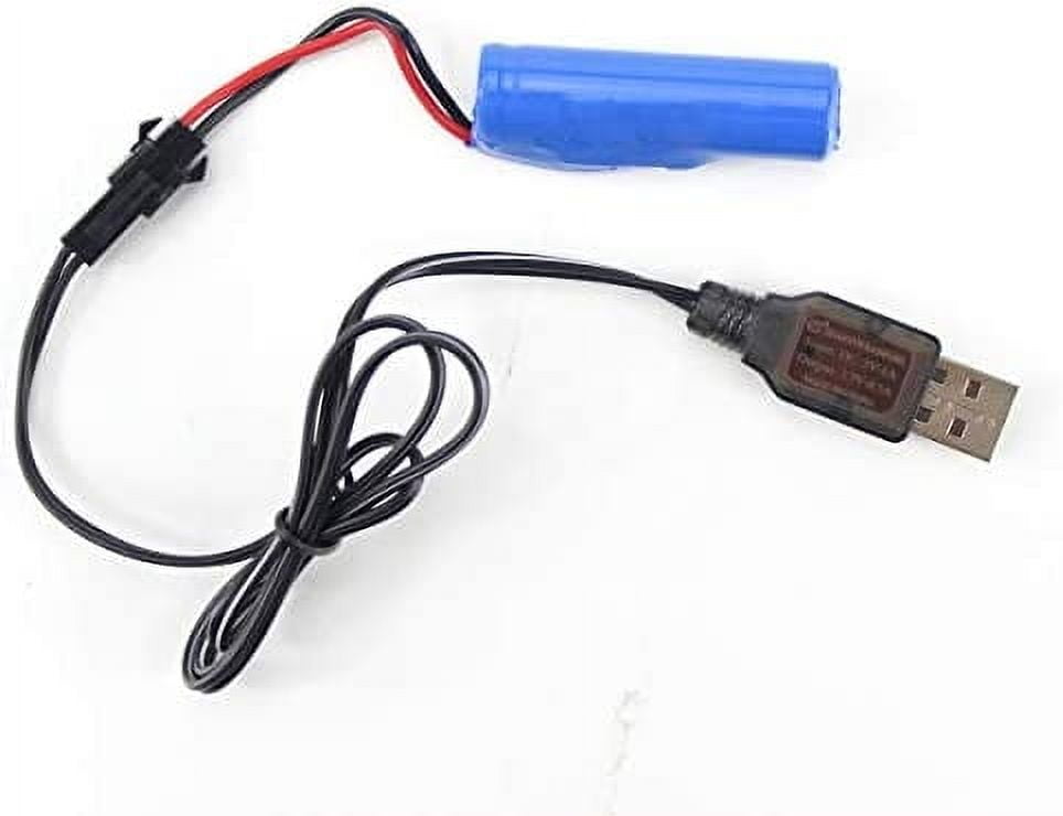 ERYNK Batterie Li-ion SM-2P Rechargeable 3,7 V 500 MAh Pour RC Stunt Car RC Car RC Boat Tumbling Amphibious RC Car RC Camion Et C63 E35 DE38 DE40 DE50 DE55 Et USB