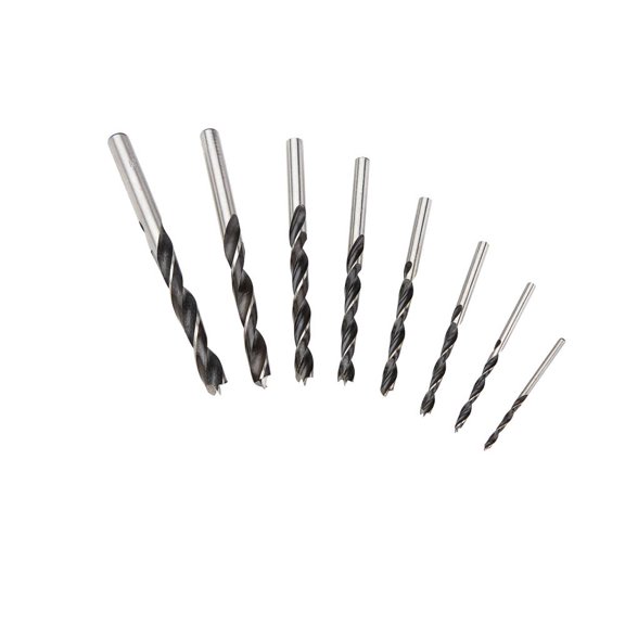 Fisch 8 Piece Chrome Vanadium Metric Brad Point Bit Set