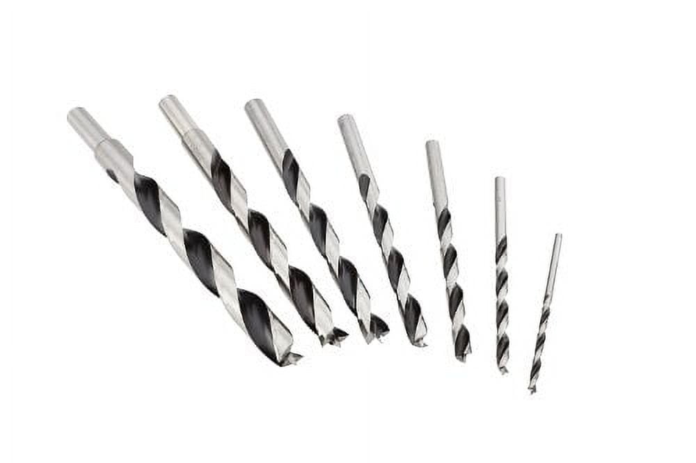 Fisch Brad Point Drill Bit Set, 7-Piece Chrome Vanadium, Imperial Sizes ...