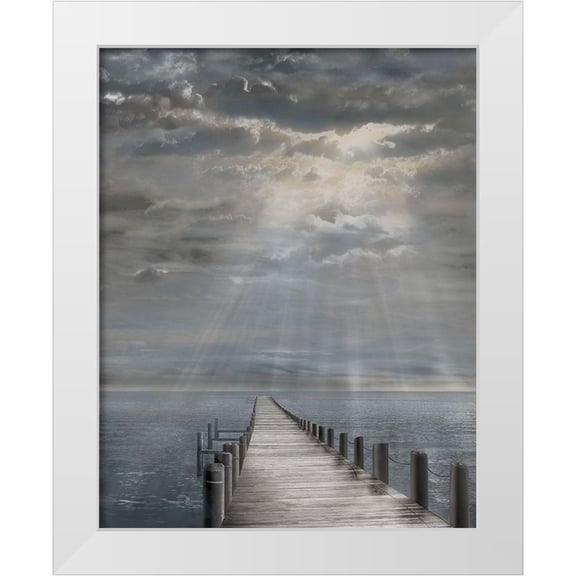 Fisch, Ellen 12x14 White Modern Wood Framed Museum Art Print Titled - Storm Clearing, Color