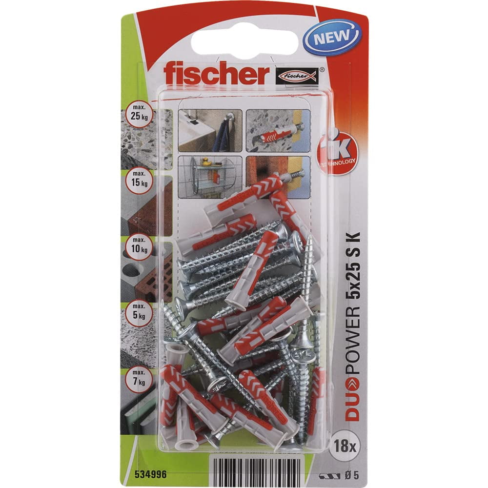 Fischer 534996 Blister Duopower 5 x 25 S K