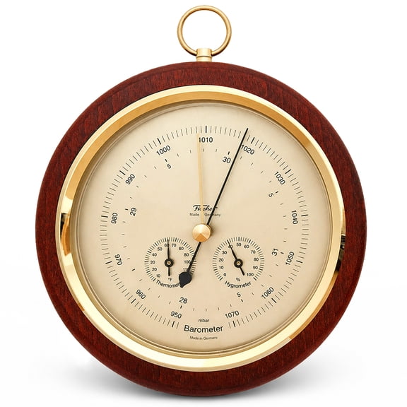 Fischer Barometer with Thermometer Hygrometer 7.9" - 1694R-22 (US Version/ F)