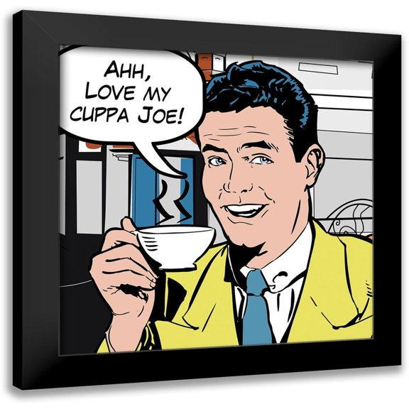 Fischer, David 12x12 Black Modern Framed Museum Art Print Titled - Java Comic II