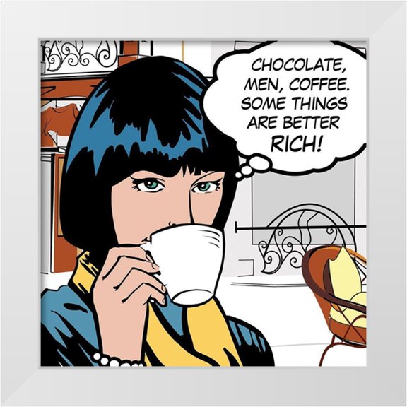 Fischer, David 12x12 White Modern Wood Framed Museum Art Print Titled - Java Comic IV