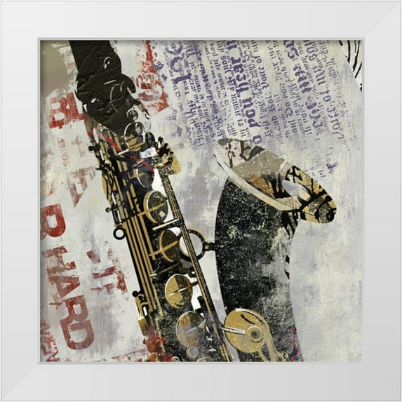 Fischer, David 15x15 White Modern Wood Framed Museum Art Print Titled - Rock n Roll I