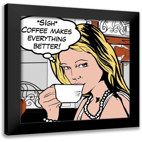 Fischer, David 20x20 Black Modern Framed Museum Art Print Titled - Java Comic III