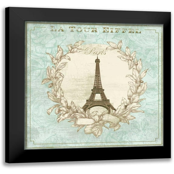 Fischer, Davud 12x12 Black Modern Framed Museum Art Print Titled - Tour De Eiffel