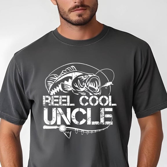 Fischer-Onkel-T-Shirt Fischeronkel Reel Cool Uncle Shirt, Bella Canvas, Father T-Shirt Gift, Father’S Day Shirt, Expecting Dad Announcement Tee