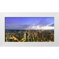 thumbnail image 1 of Fischer, Rolf 18x11 White Modern Wood Framed Museum Art Print Titled - Frankfurt Panorama beleuchtet Panoramadetail, 1 of 4