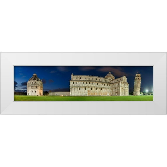 Fischer, Rolf 18x8 White Modern Wood Framed Museum Art Print Titled - Pisa - Platz der Wunder