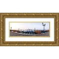 thumbnail image 1 of Fischer, Rolf 24x11 Gold Ornate Wood Framed with Double Matting Museum Art Print Titled - Gondeln in Venedig, 1 of 4