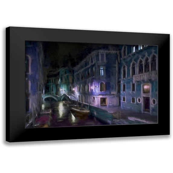 Fischer, Rolf 24x17 Black Modern Framed Museum Art Print Titled - Venedig Nacht Fresko