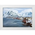 thumbnail image 1 of Fischer, Rolf 32x23 White Modern Wood Framed Museum Art Print Titled - Reine Lofoten im Winter, 1 of 4