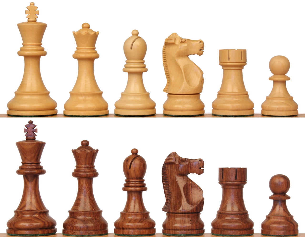 Combo of Paperweight Rook, Bishop & Pawn Chess Pieces in Box Wood & Bud  Rosewood - 4.52