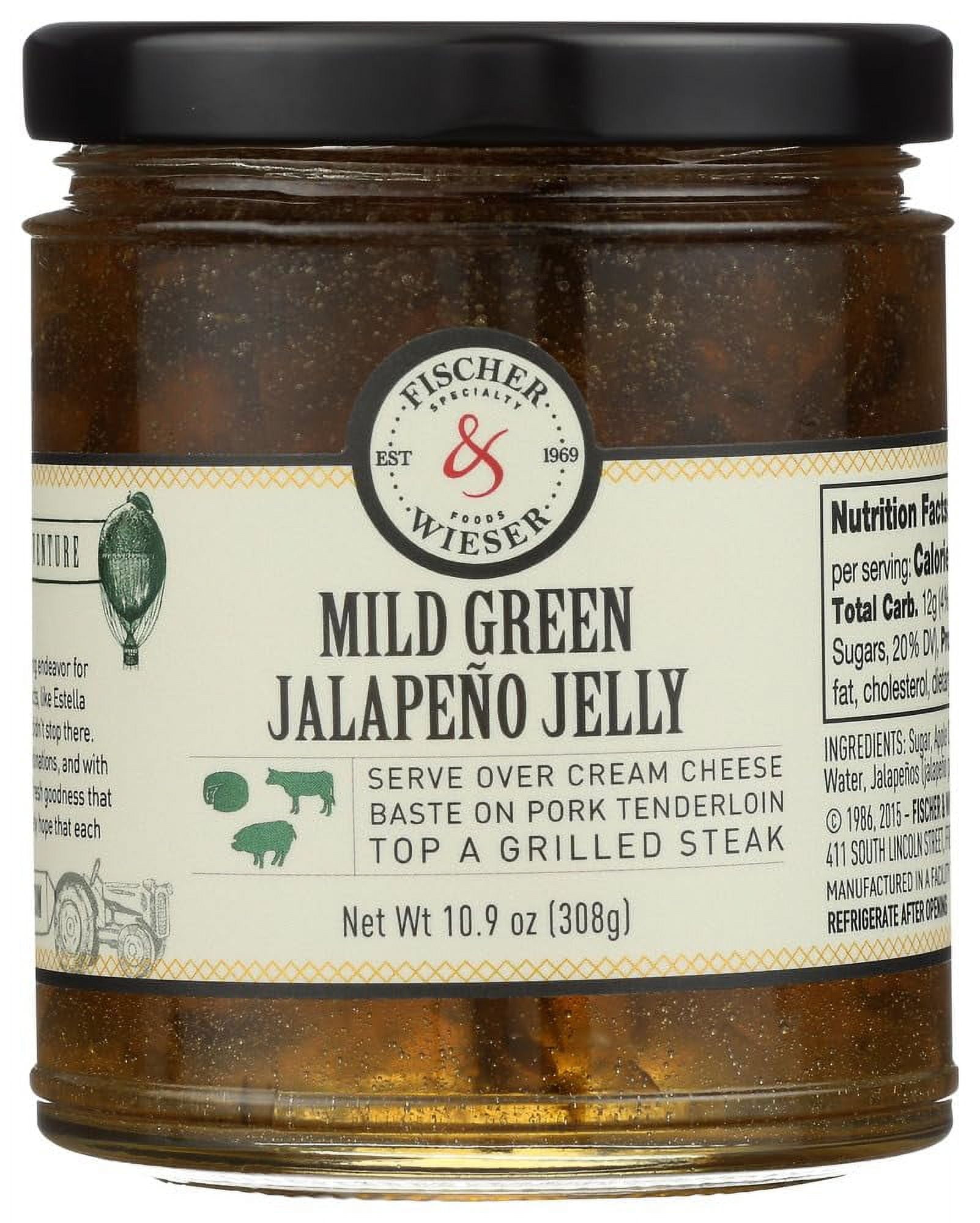 Fischer & Wieser Jelly Jalapeno Green Mild 10.9 oz (Pack Of 6)