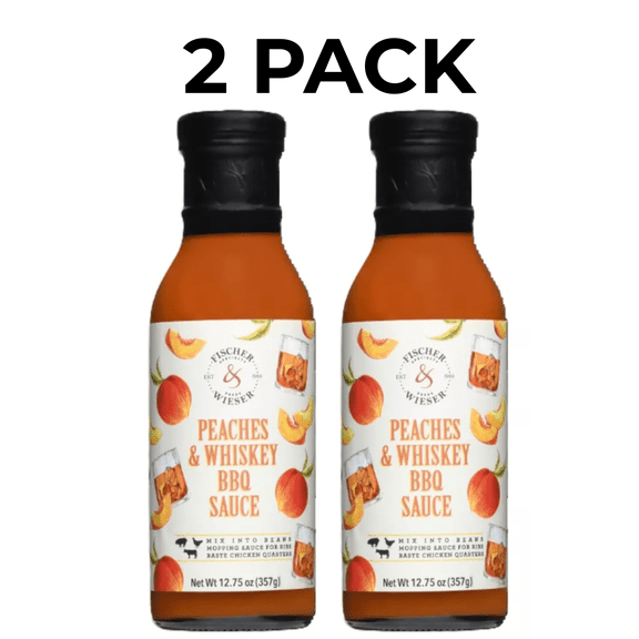 Fischer & Wieser Peaches & Whiskey BBQ Sauce, 2 Pack, 12.75 OZ