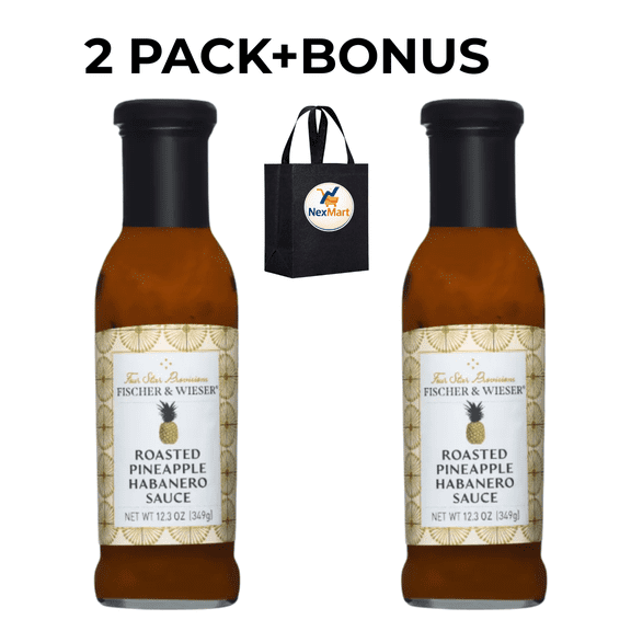 Fischer & Wieser Roasted Pineapple Habanero Sauce Sweet Fiery Unforgettable 2 Pack 12.3 oz