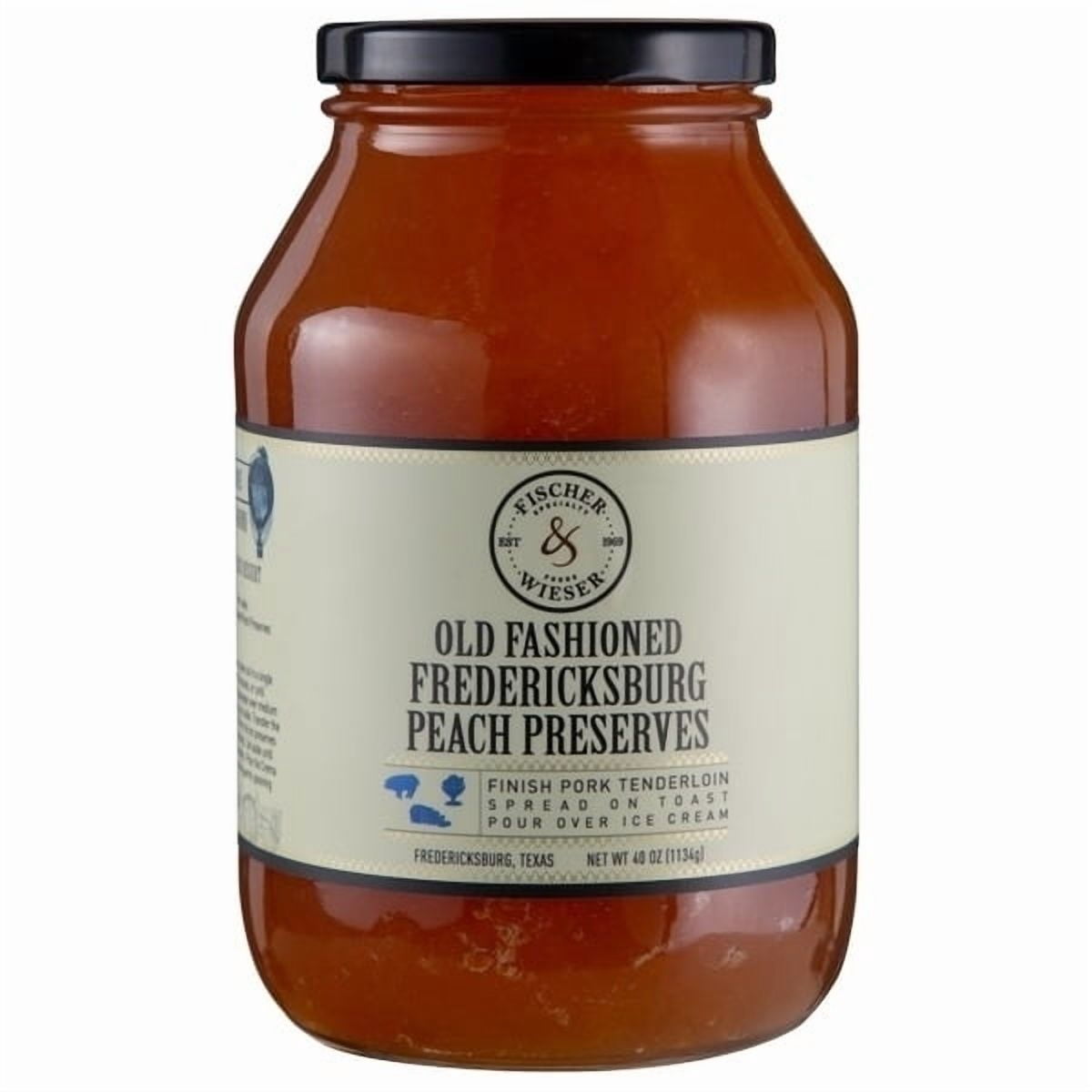 Fischer and Wieser Old Fashioned Fredericksburg Peach Preserves 40 Ounce Jar