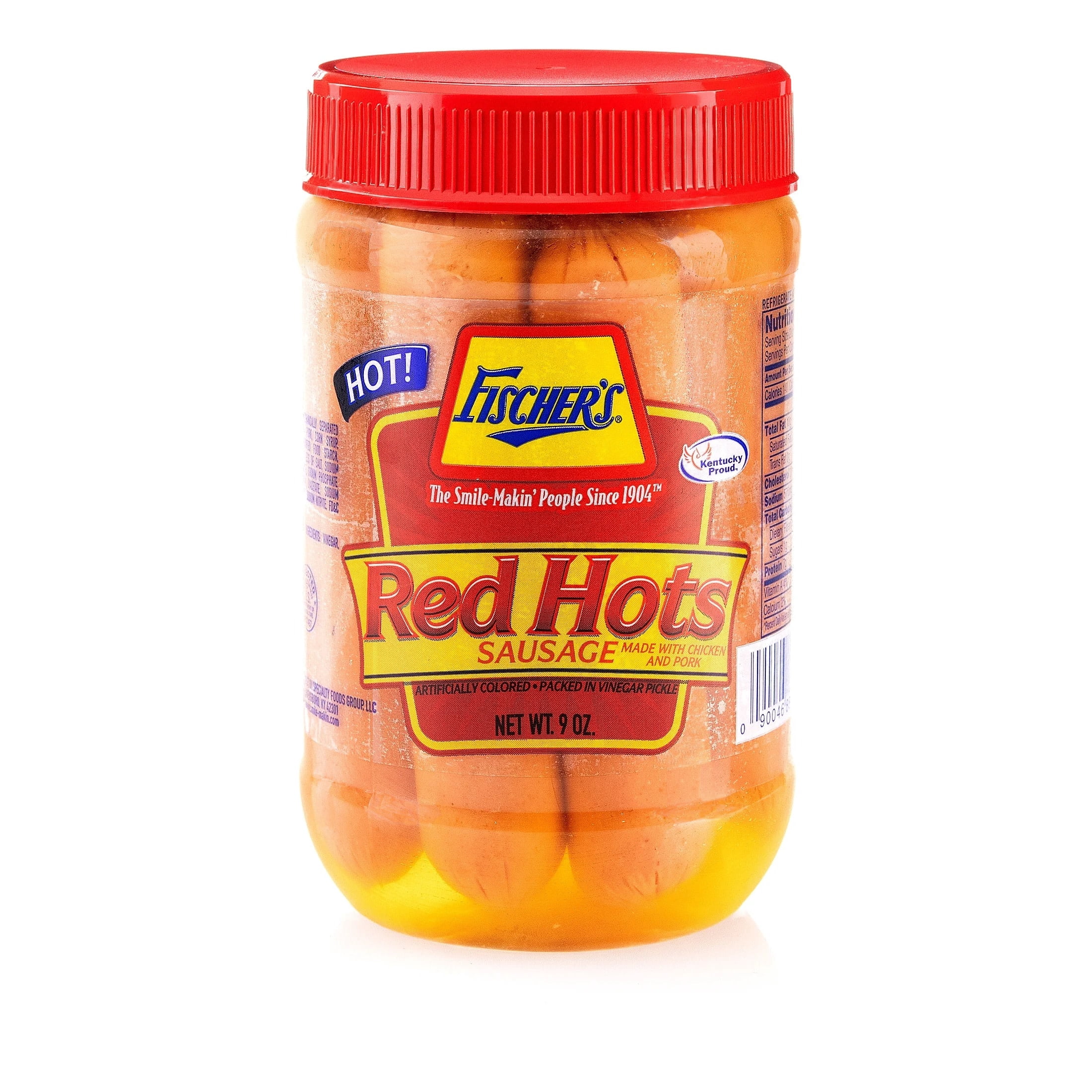 Fischer's Ready To Eat Red Hots Sausage 9oz Jar