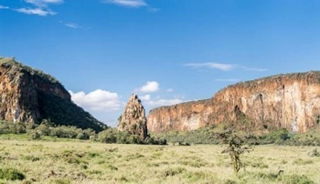 Fischers Tower Hells Gate National Park Kenya Canvas Art - Martin Zwick DanitaDelimont (24 x 14)