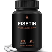 Fisetin 500mg - Fisetin Supplement Similar to Apigenin, Luteolin, Quercetin Senolytic Activator - Sirtuin Activator - Bioflavonoid Polyphenols - Non-GMO, Vegan, Lactose Free, Soy Free - by HumanX