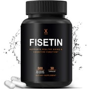 Fisetin 500mg - Fisetin Supplement (Similar to Apigenin, Luteolin, Quercetin) Senolytic Activator - Sirtuin Activator - Bioflavonoid Polyphenols - Non-GMO, Vegan, Lactose Free, Soy Free - by HumanX