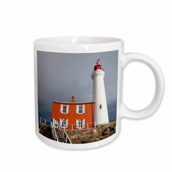 3drose, Fisgard Lighthouse, Victoria, British Columbia - Cn02 Wbi0343 - Walter Bibikow, 11oz Mug