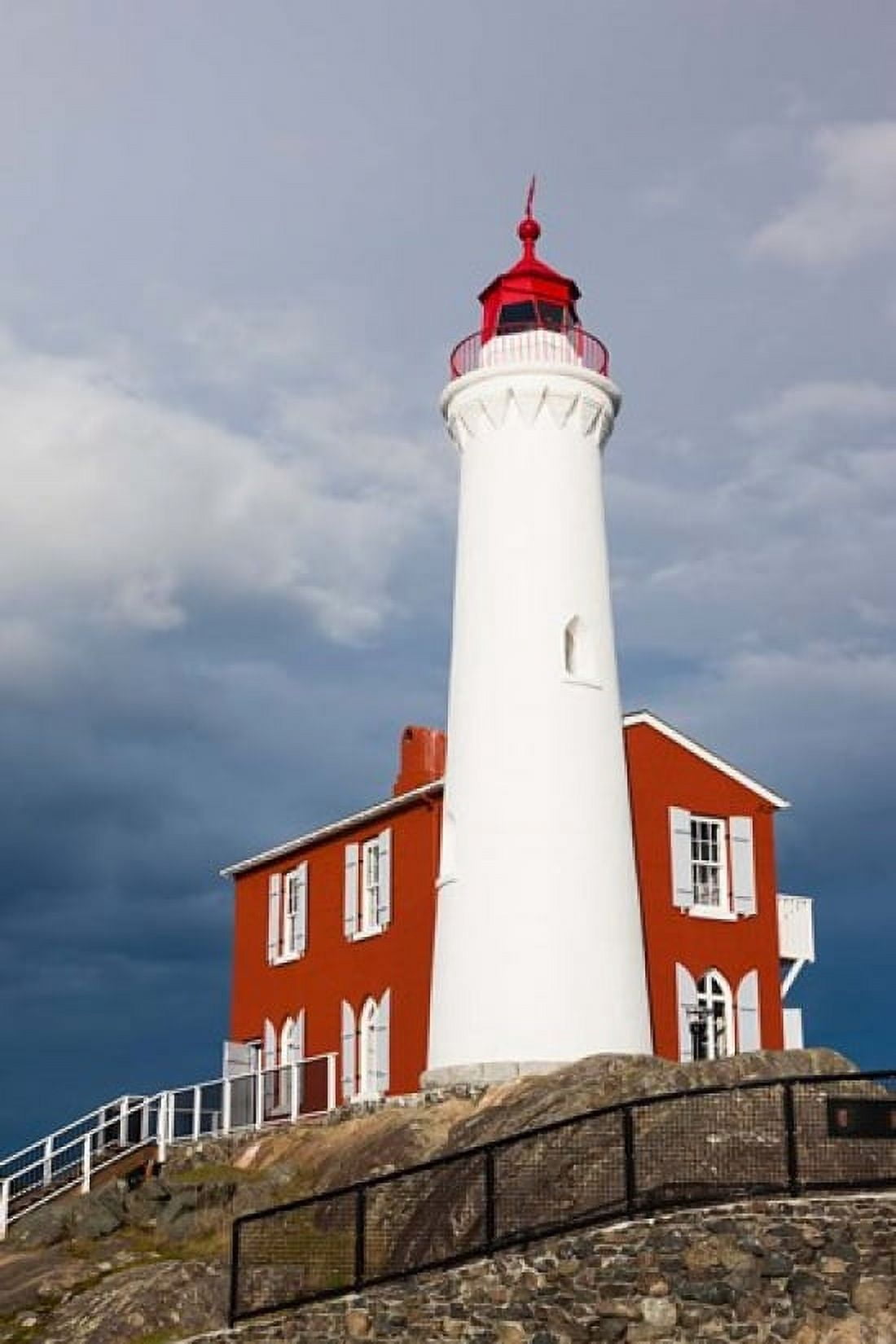 Fisgard Lighthouse Victoria Vancouver Island British Columbia Canada Canvas Art - Walter Bibikow DanitaDelimont (19 x 29)