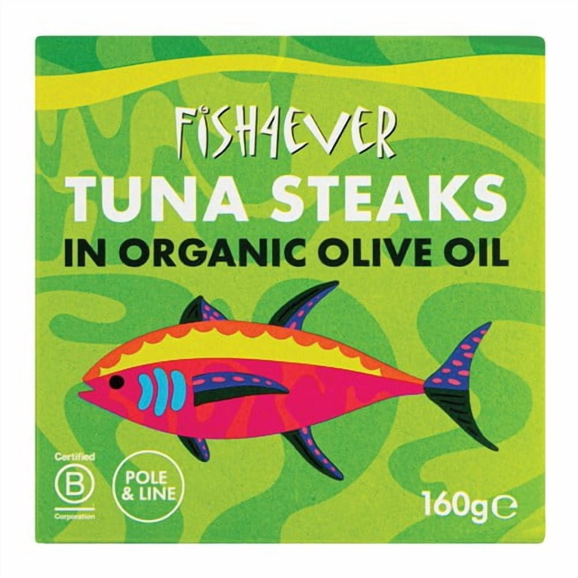 Fish 4 Ever Azores Skipjack Tuna Steaks in Olive Oil 160g, British Import (Pack of 3)