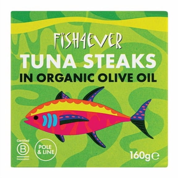Fish 4 Ever Azores Skipjack Tuna Steaks in Olive Oil 160g, British Import (Pack of 3)