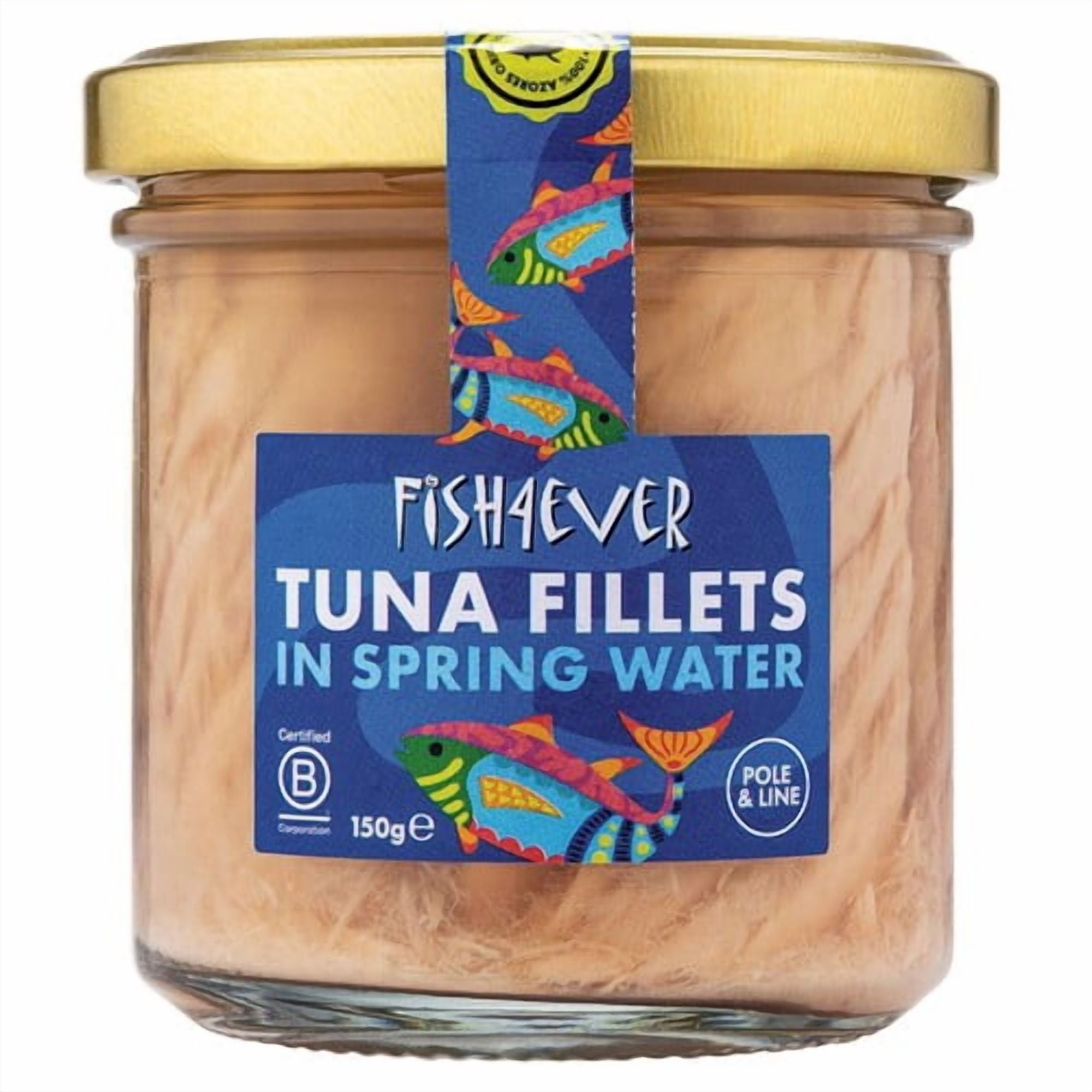 Fish 4 Ever Azores Tuna Fillets in Spring Water 150g, British Import (Pack of 3)