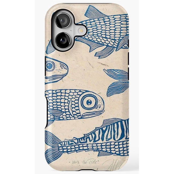 Fish Abstract Sea Life Ocean Underwater Wildlife Phone Case for iPhone 17 16 15 14 13 12 11 Pro Max