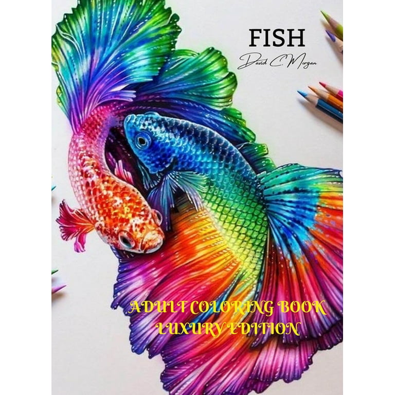 Sharpie Adult Coloring Book Fish Theme Bulk Pack of 24