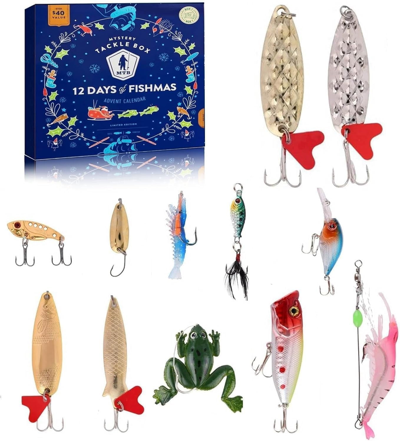 Fish Advent Calendar 2024, Fish Lure Advent Calendar 2024 for 24 Days