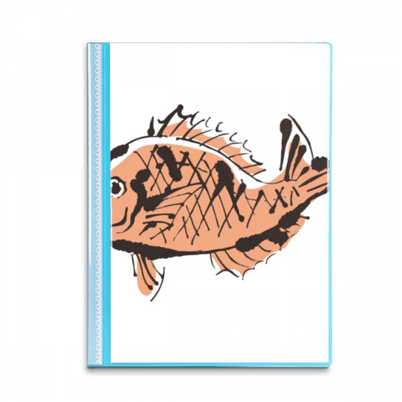 Fish Animal Cartoon Art Deco Fashion Book Sheet Protectors Portfolio Binder Folder