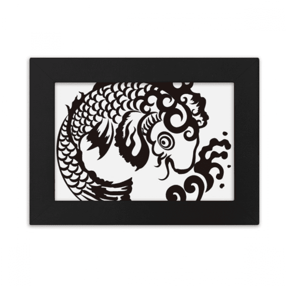 Fish Animal Chinese Japanese Water Desktop Photo Frame Ornaments Picture Art Painting