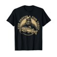thumbnail image 1 of Fish Around and Find Trout Fishing Bigfoot Sasquatch Fish T-Shirt, 1 of 7