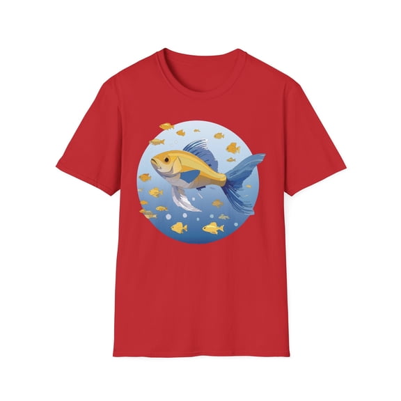 Fish Art Design Shirt, T Shirt with Fish, Graphic Shirt, Tee Shirt with Graphic Design, Shirt with Fish Graphic Art