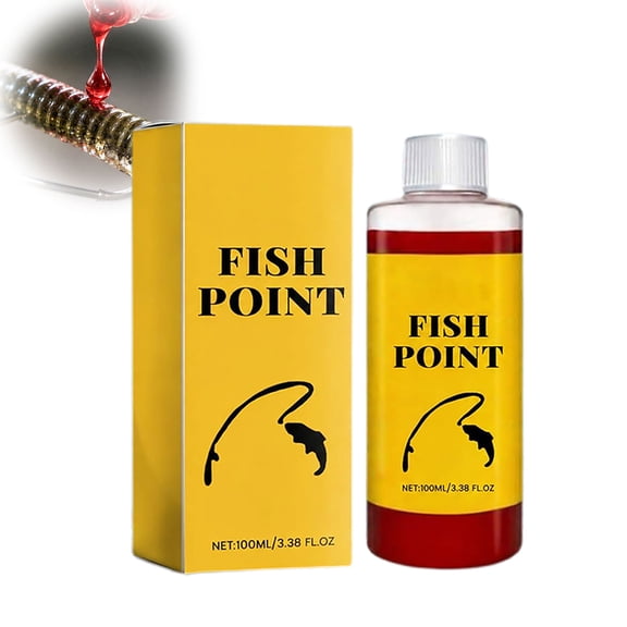 Fish Attractant – Fast-Acting Red Worm Formula, Concentrated Liquid for Trout, Bass & More(1PCS)