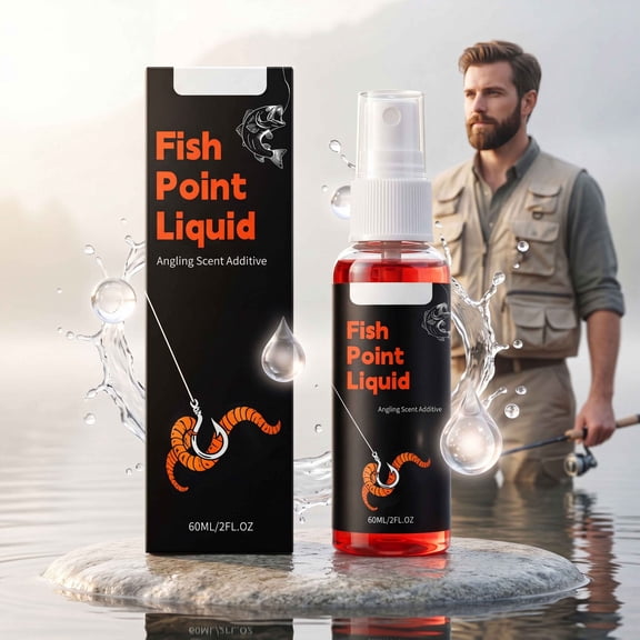 Fish Attractant Spray Red Insect Bait Fishing, Powerful Lure Enhancement for Various Baits, Portable 60ml Spray Bottle, Effective Outdoor Freshwater Saltwater Fishing Accessory