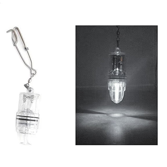 Fish Attraction Light Waterproof with Buckle Portable High Brightness Submersible Mini Deep Sea Underwater LED Lure Gathering Lamp for Outdoor Fishing