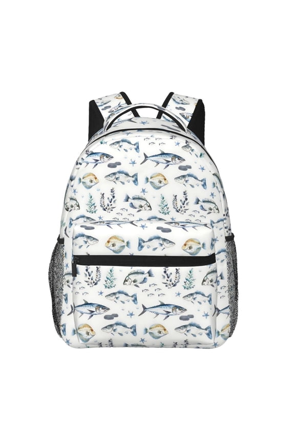 Fish Backpack Lightweight Rucksack Travel Bag for Men and Women