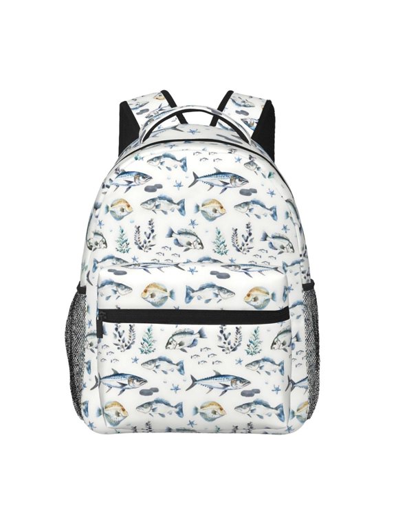 Fish Backpack Lightweight Rucksack Travel Bag for Men and Women