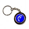 thumbnail image 1 of Fish Bass Jumping Blue White Key Chain Keychain Ring, 1 of 1
